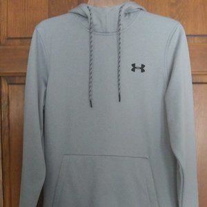 Under Armour Hoodie Sweatshirt Coldgear Loose Gray Pullover Mens Size S